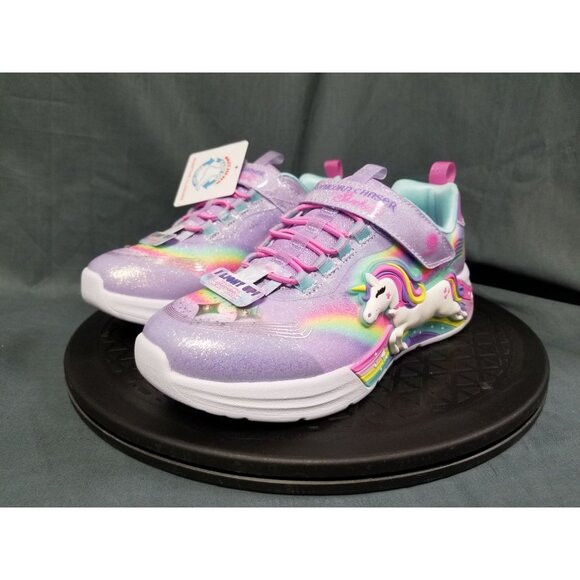 Skechers Unicorn Chaser Girls Pink White Size 1 Brand New In Box !! - Picture 4 of 11
